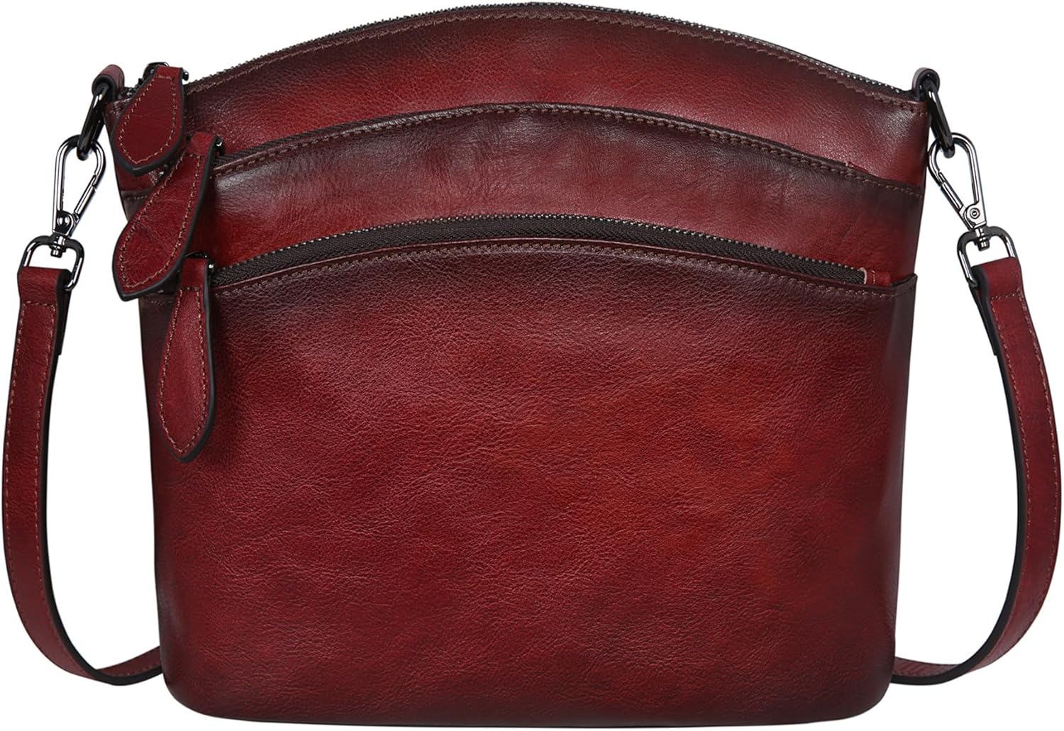 HESHE Crossbody Bags for Women Genuine Leather Purses with Multi-Pockets Vintage...