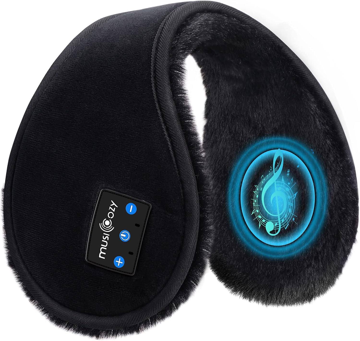 MUSICOZY Earmuffs Headphones,Bluetooth 5.4 Headband Headphones Faux Fur Earmuffs...