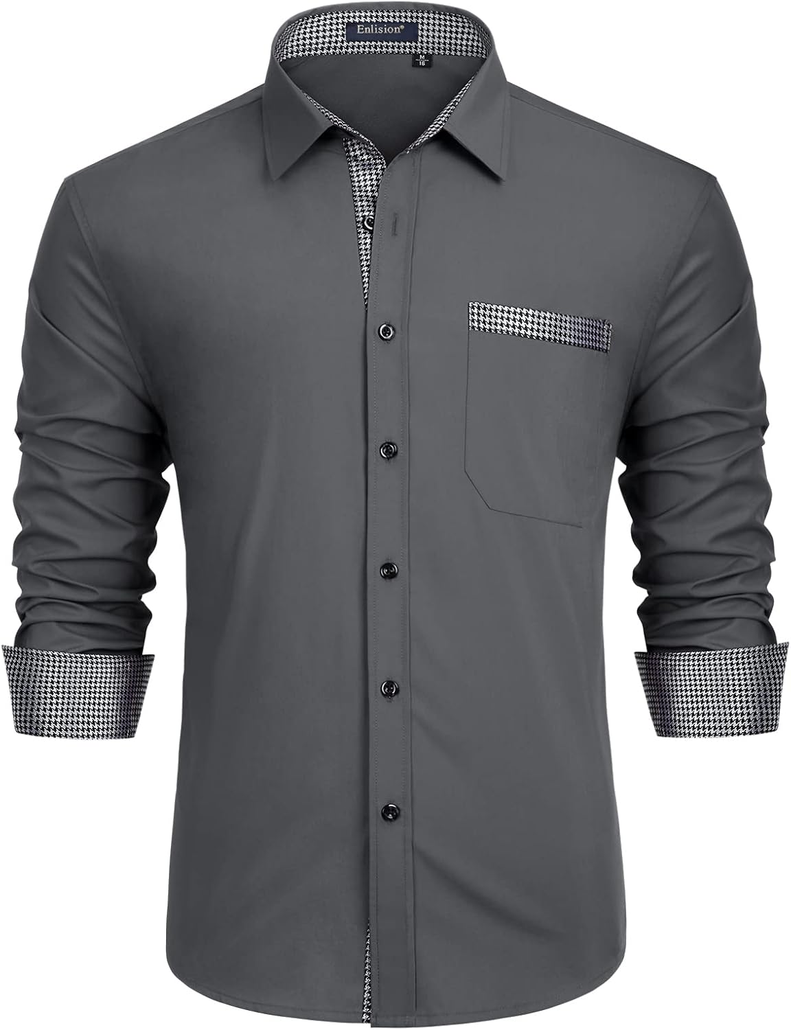 Enlision Men's Shirts Long Sleeve Regular Fit Wedding Dress Shirt Formal Busines...