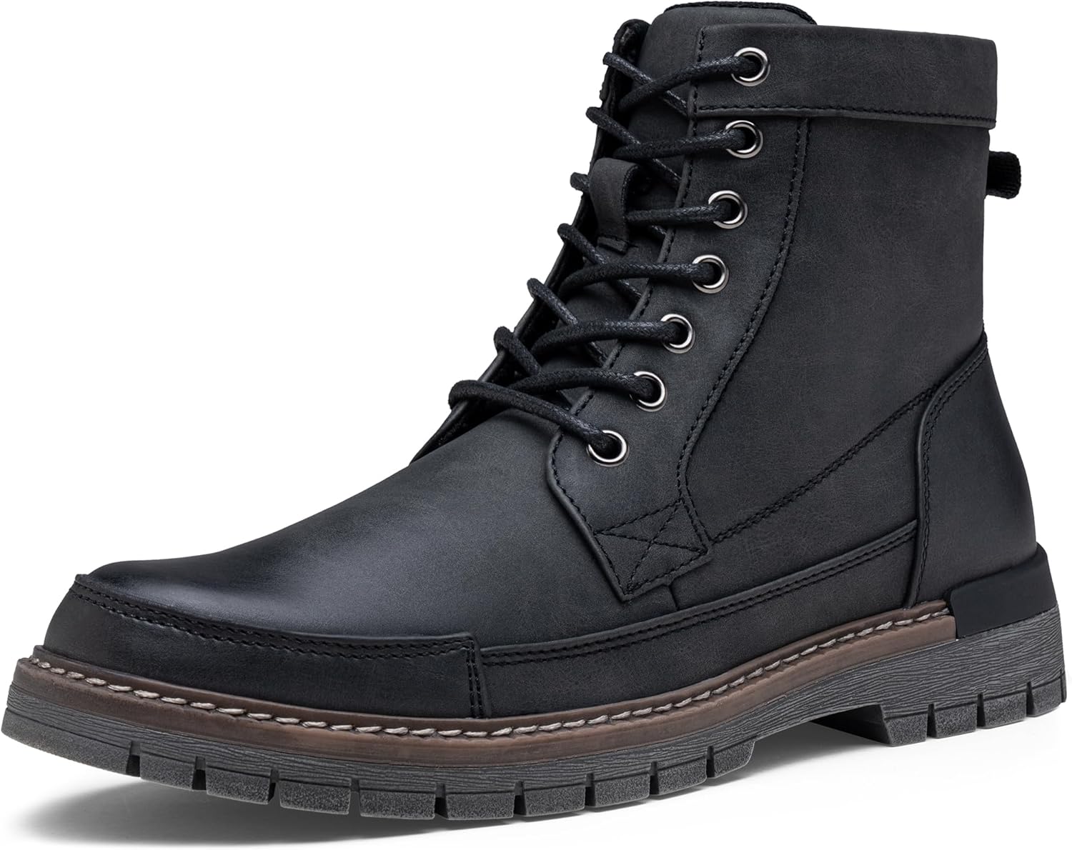 Jousen Men Boots Casual Motorcycle Boots for Men Chukka Zipper Combat Botas Para...
