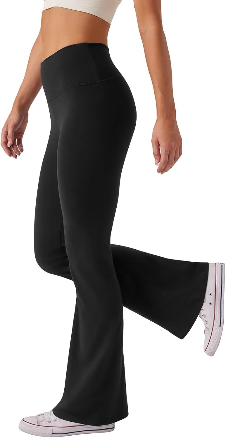Women's High Waist Bootcut Yoga Pants Tummy Control Workout Flare Leggings XX-La...