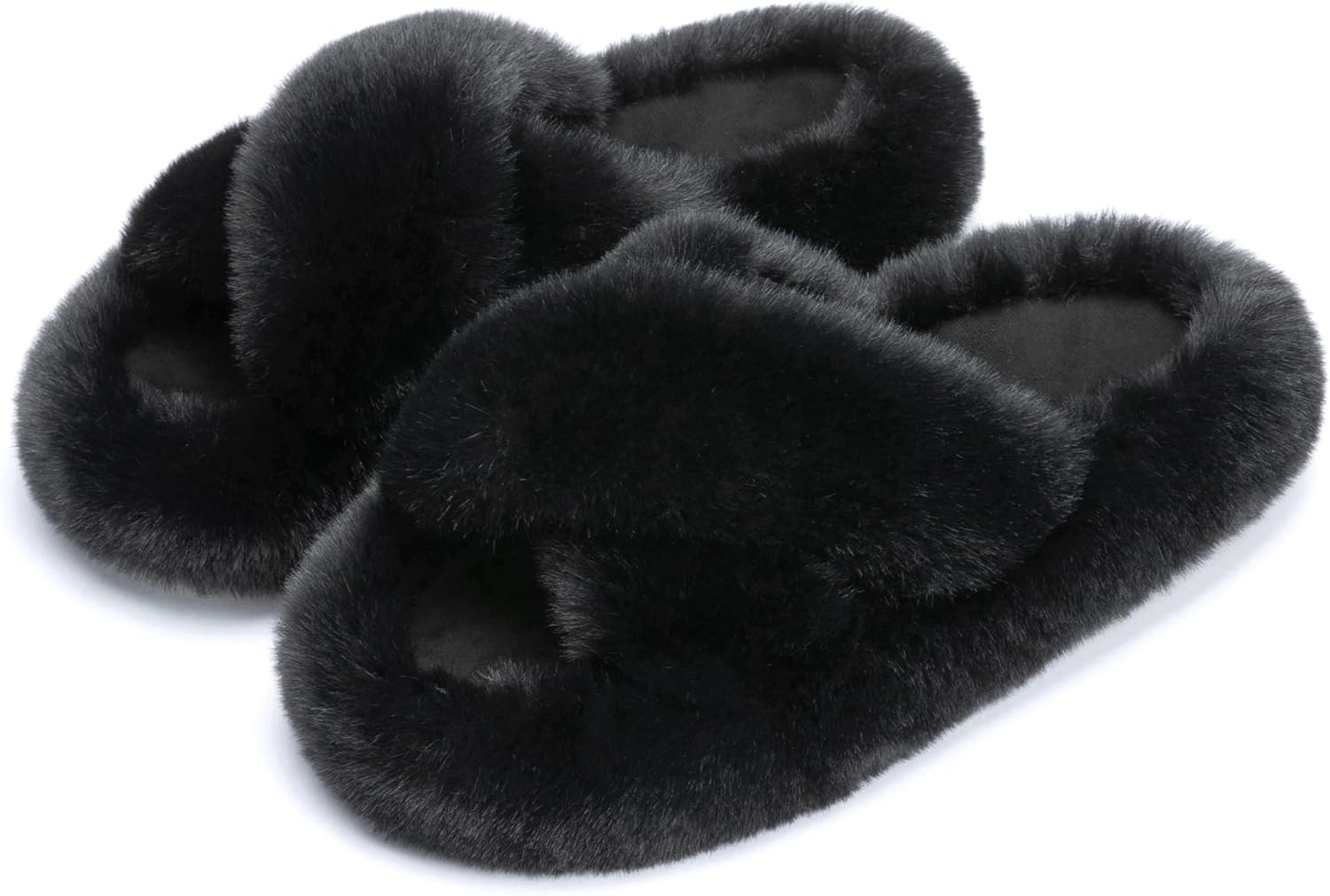 Chantomoo Women's Slippers Memory Foam House Bedroom Slippers for Women Fuzzy Pl...