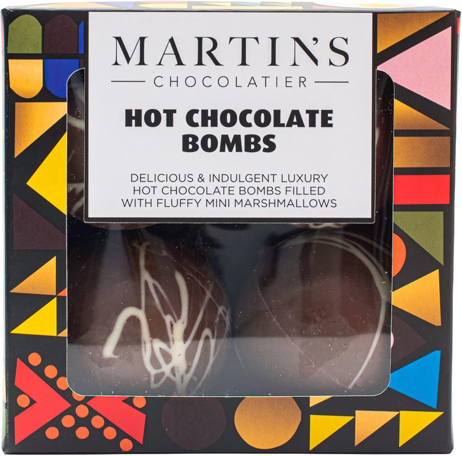 Martin’s Chocolatier Hot Chocolate Bombs (Box of 4) | Hot Chocolate Ball with Ma...