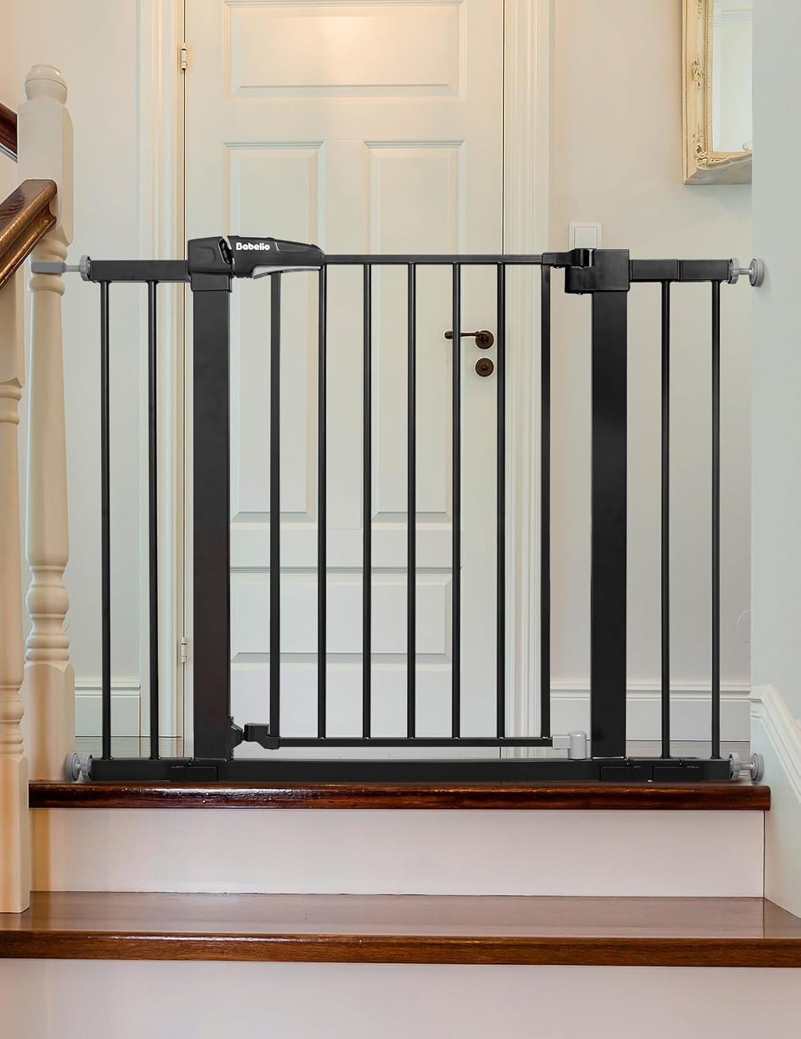 Babelio Baby Gate for Doorways and Stairs, 26-40" Auto Close Dog Gate, Easy-Inst...