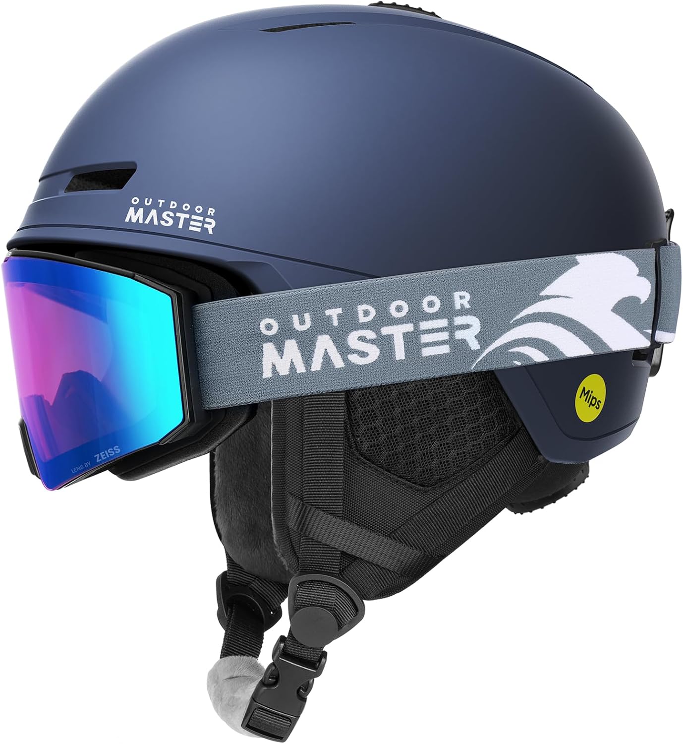 OutdoorMaster Ski Helmet Set,MIPS Ski Helmet with Lens by ZEISS Ski Goggles - MI...