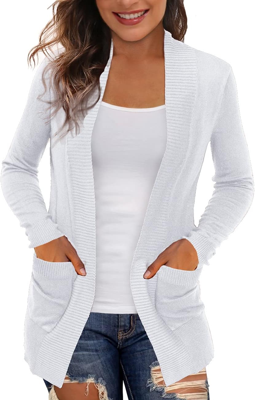 REDHOTYPE Women's Cardigans with Pockets Casual Lightweight Open Front Cardigan...
