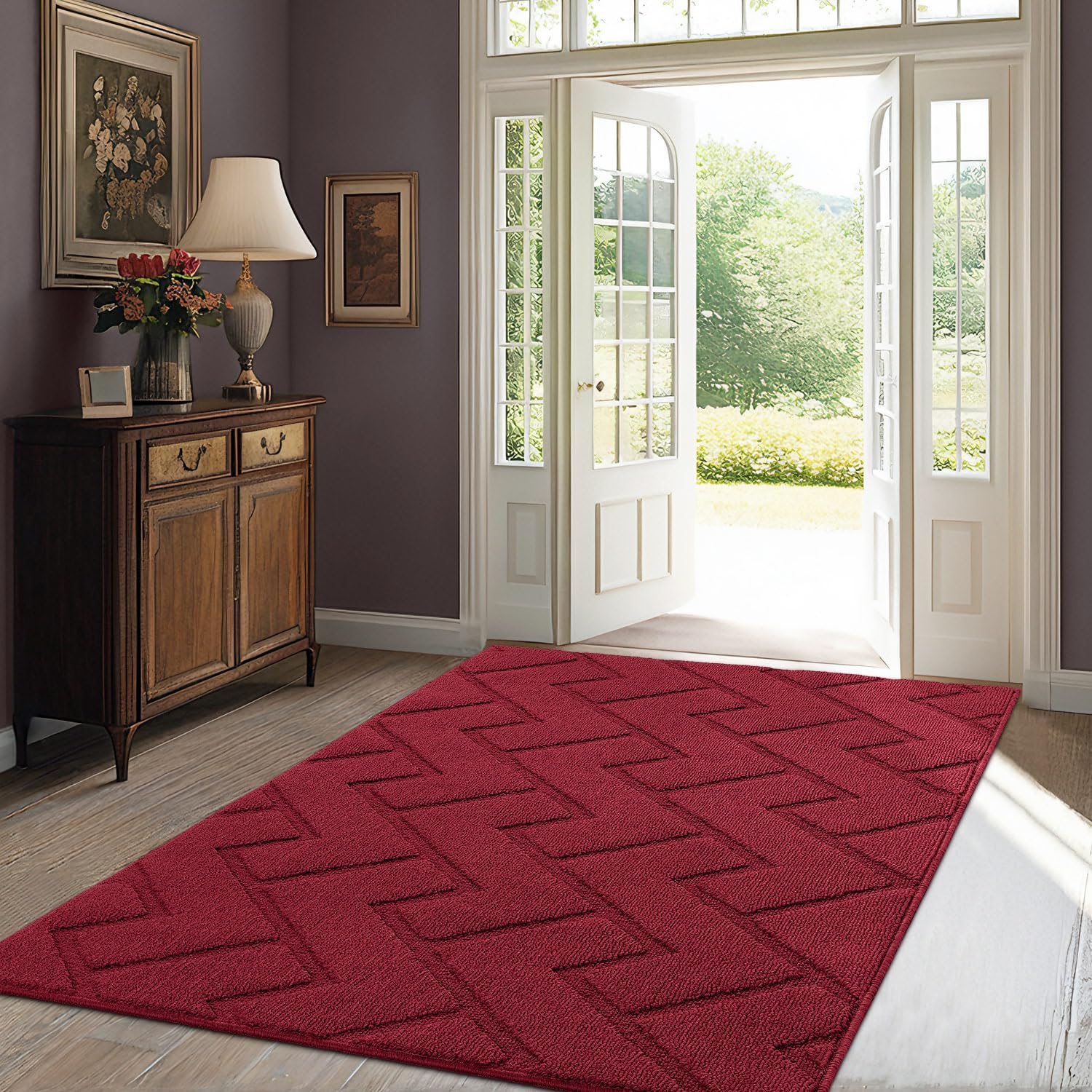 Biscpro Door Mat, 90x150 cm DoorMat Indoor Washable, Doormat Indoor Dirt Trapper...