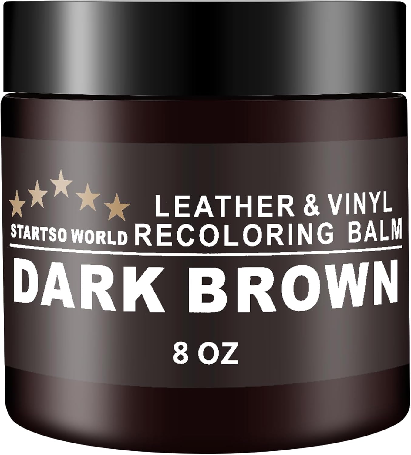 STARTSO WORLD Leather Recolouring Balm 200ml | Dark Brown Leather Repair Kit for...