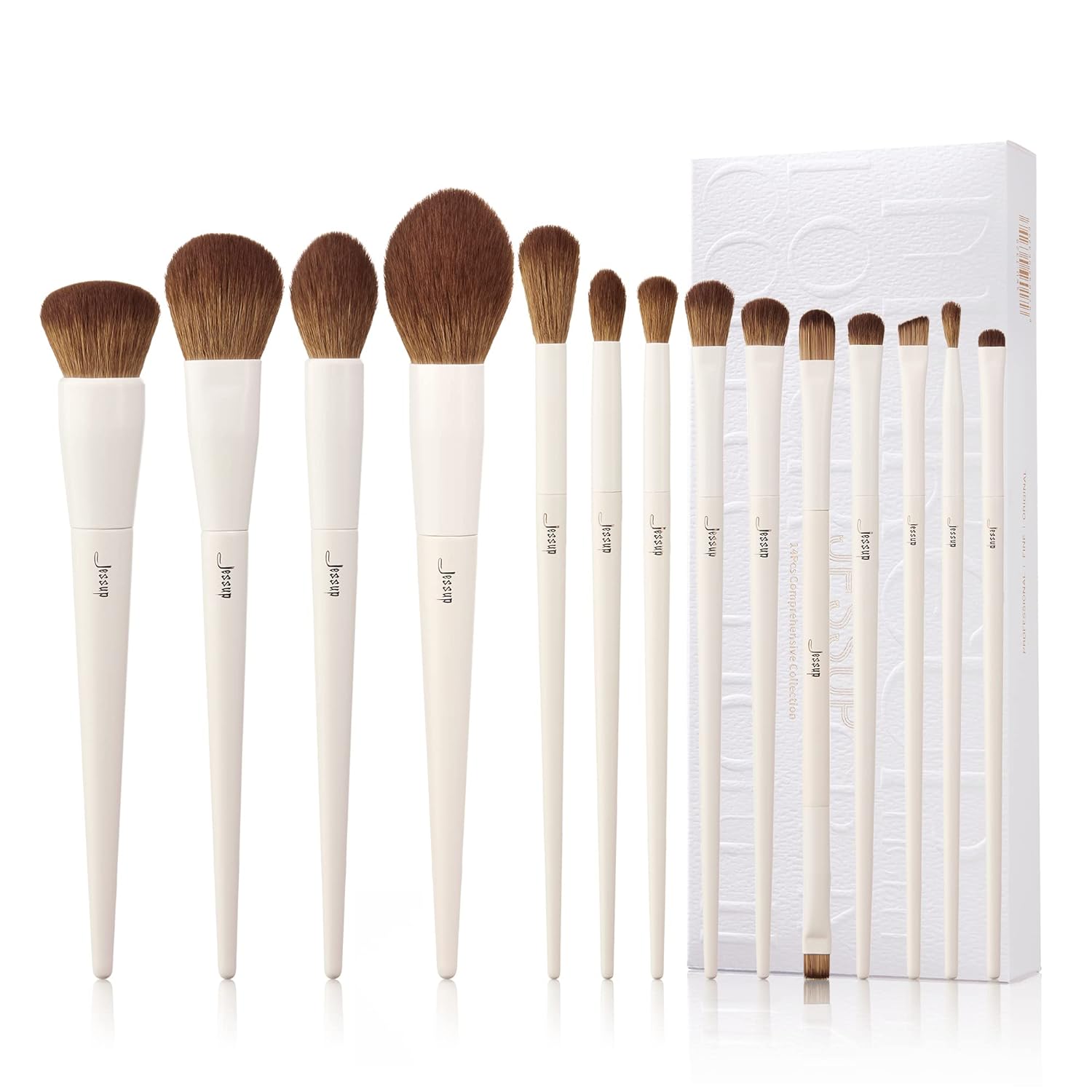 Jessup Makeup Brushes 14Pcs Makeup Brush Set Premium Synthetic Powder Foundation...