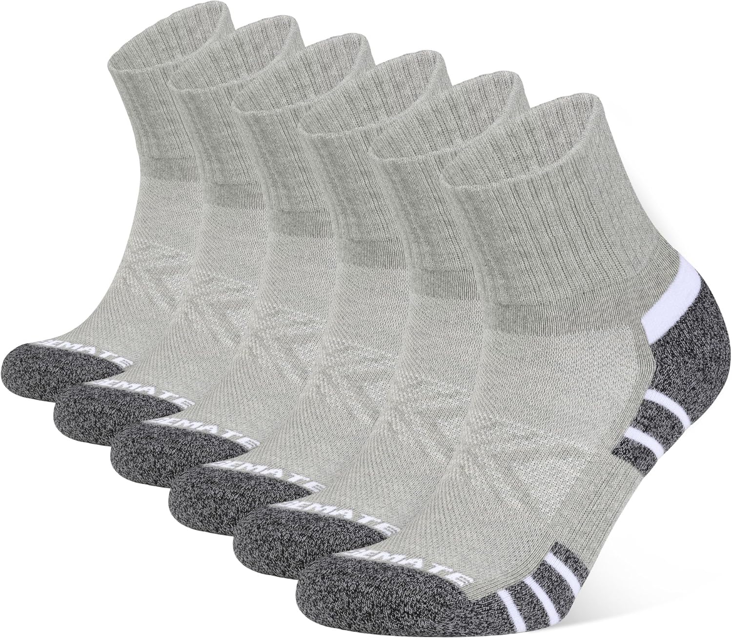 Closemate Mens Sports Quarter Ankle Socks Anti-Blister Cushioned Trainer Running...