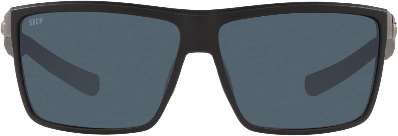 Costa Del Mar Men's Rinconcito Rectangular Sunglasses Matte Black/Grey Polarized...