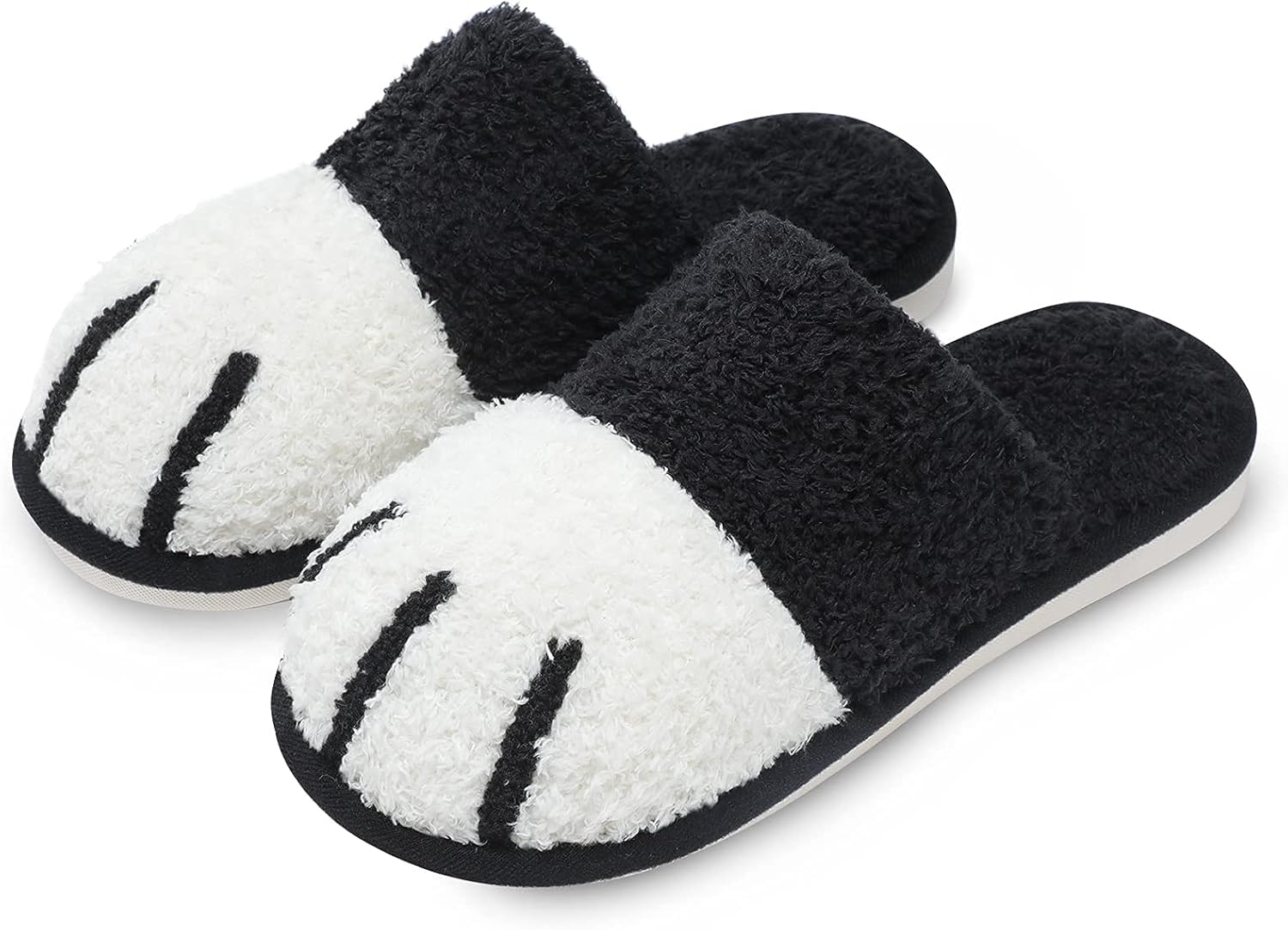 SINNO Cute Animal Slippers for Women Indoor Outdoor Memory Foam House Slippers S...