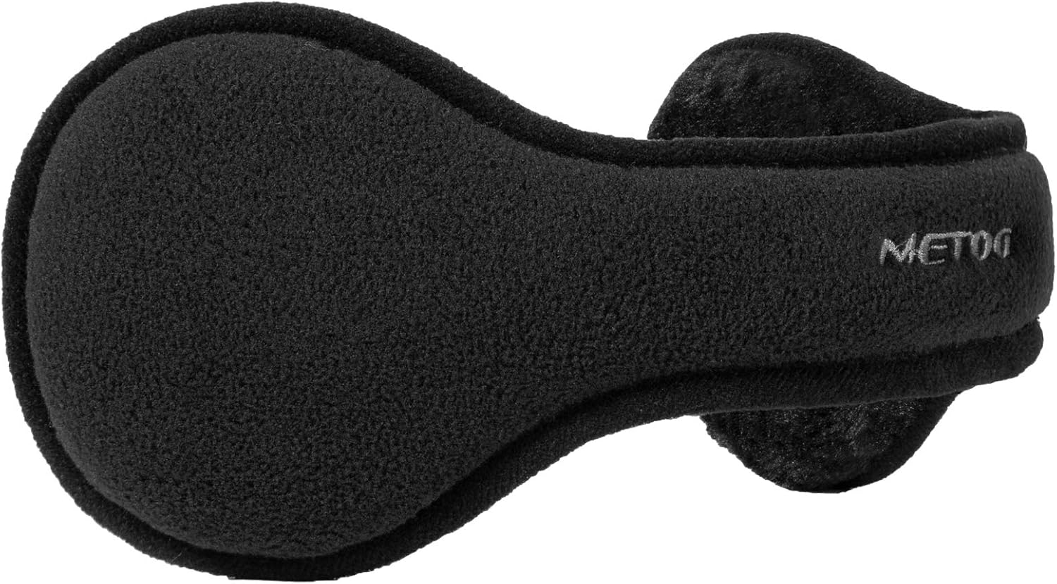 Metog Unisex Foldable Ear Warmers Polar Fleece/kints Winter EarMuffs A-black One...