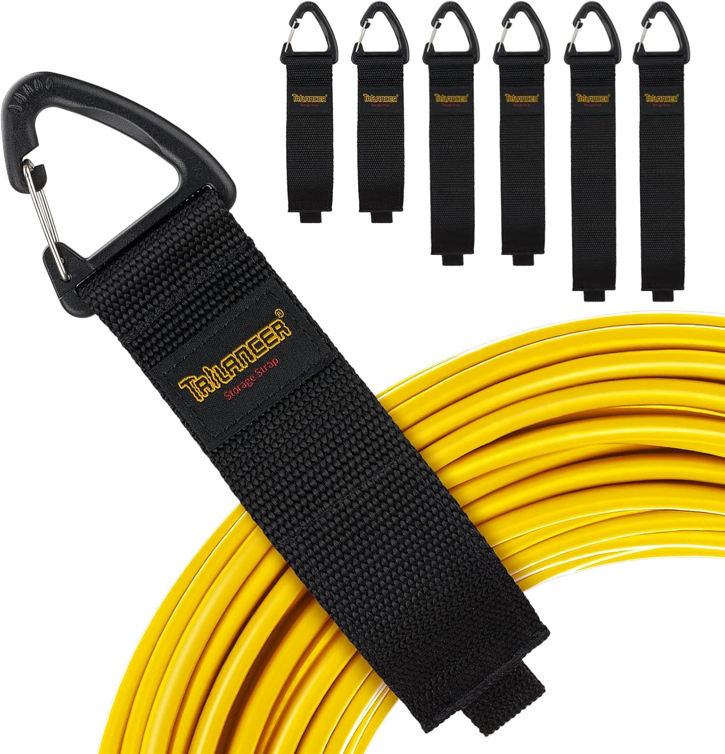 Trilancer Hook-and-Loop Storage Straps with Triangular Buckle to Hang on Walls f...