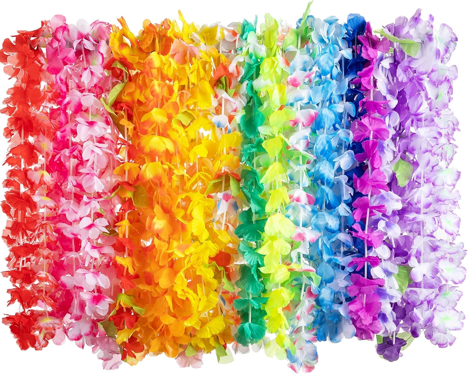 Joyin Toy 36 Counts Hawaiian Leis Bulk, Tropical Flower Lei Hawaiian Lei Beach H...