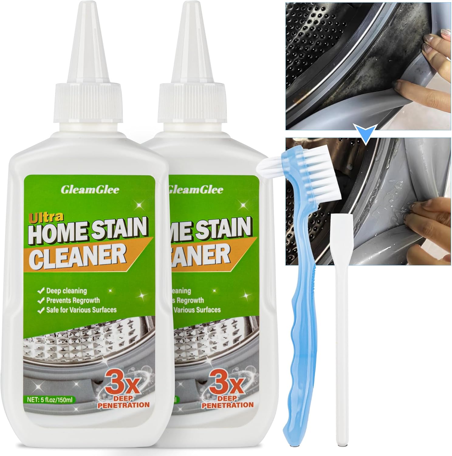 Mould Remover, 2 X 150ml Large Capacity Household Mould & Mildew Remover Gel, De...