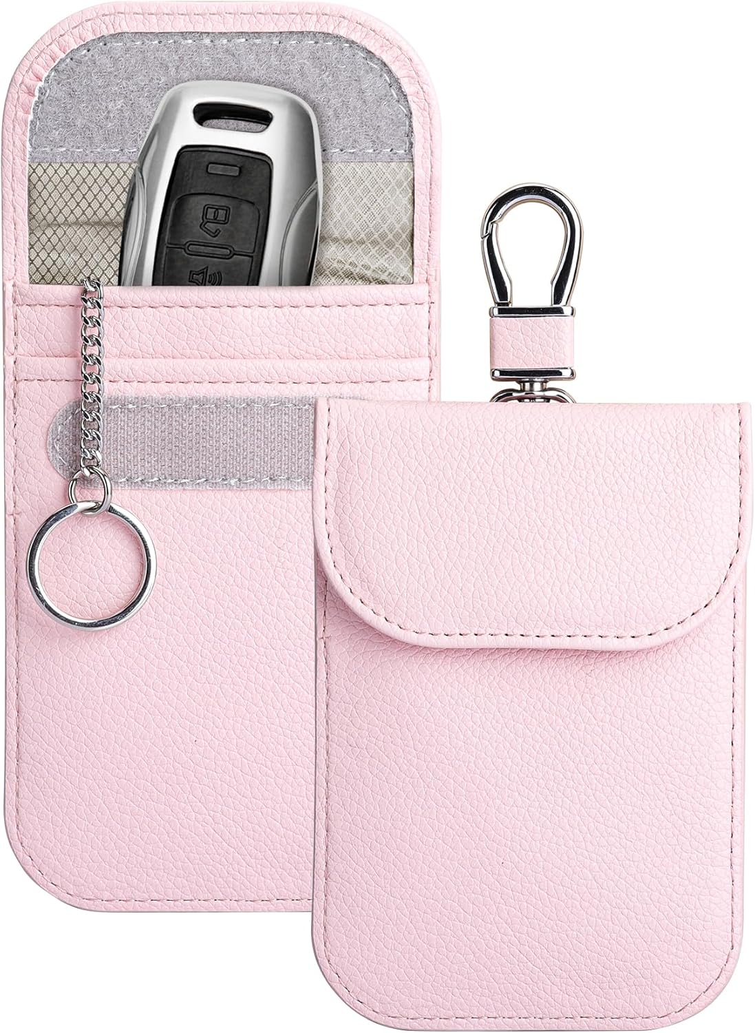 Teskyer 2 Pack Faraday Pouch for Car Keys, Keyless Car Key Signal Blocker Pouch,...