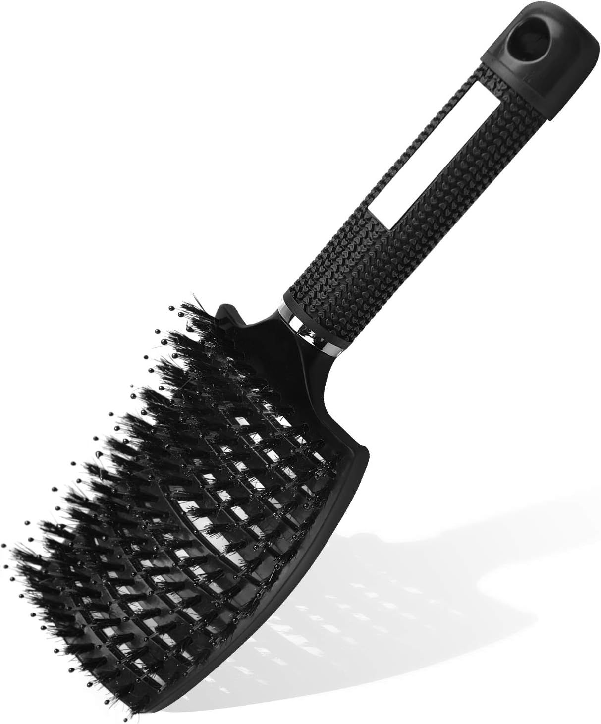 URAQT Hair Brush, Boar Bristle Paddle Hairbrush for Women, Soft Massage Hair Com...