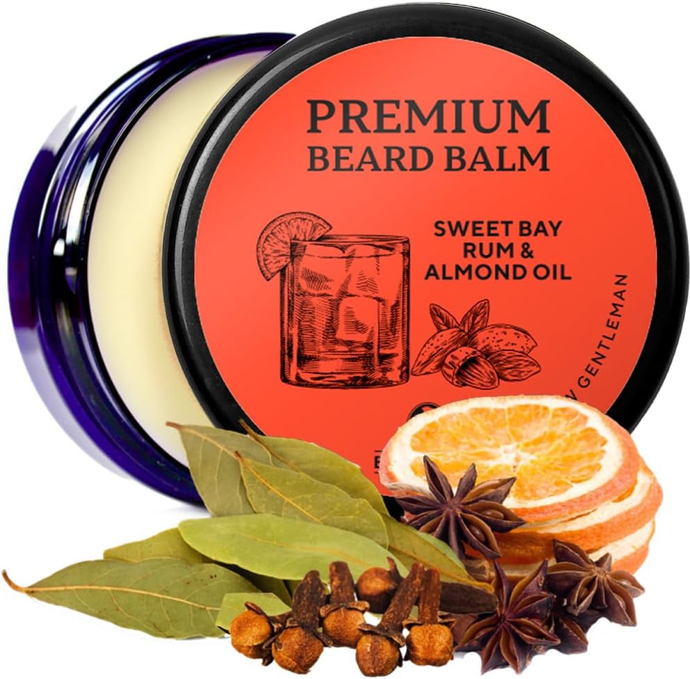 Beard Club Beard Balm for Men - Sweet Bay Rum - Premium Beard Conditioner and So...