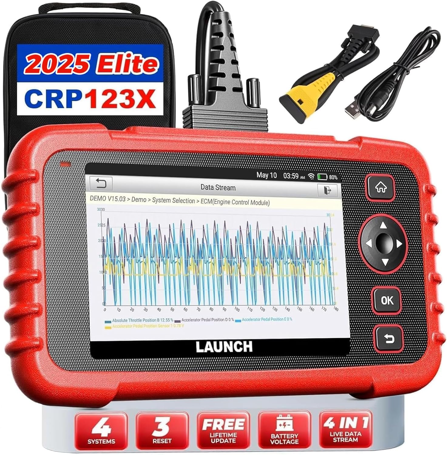 LAUNCH OBD2 Scanner CRP123X Elite Car Scanner, 202...