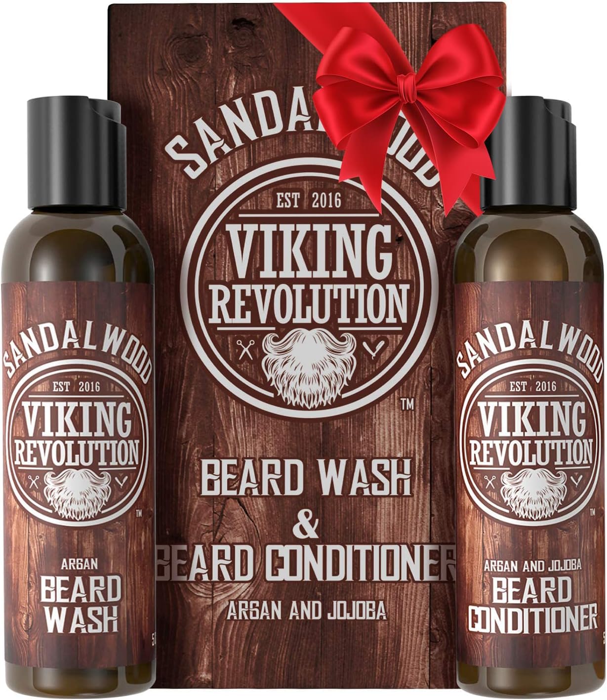 Viking Revolution - Beard Shampoo And Conditioner - Natural Beard Wash & Beard C...