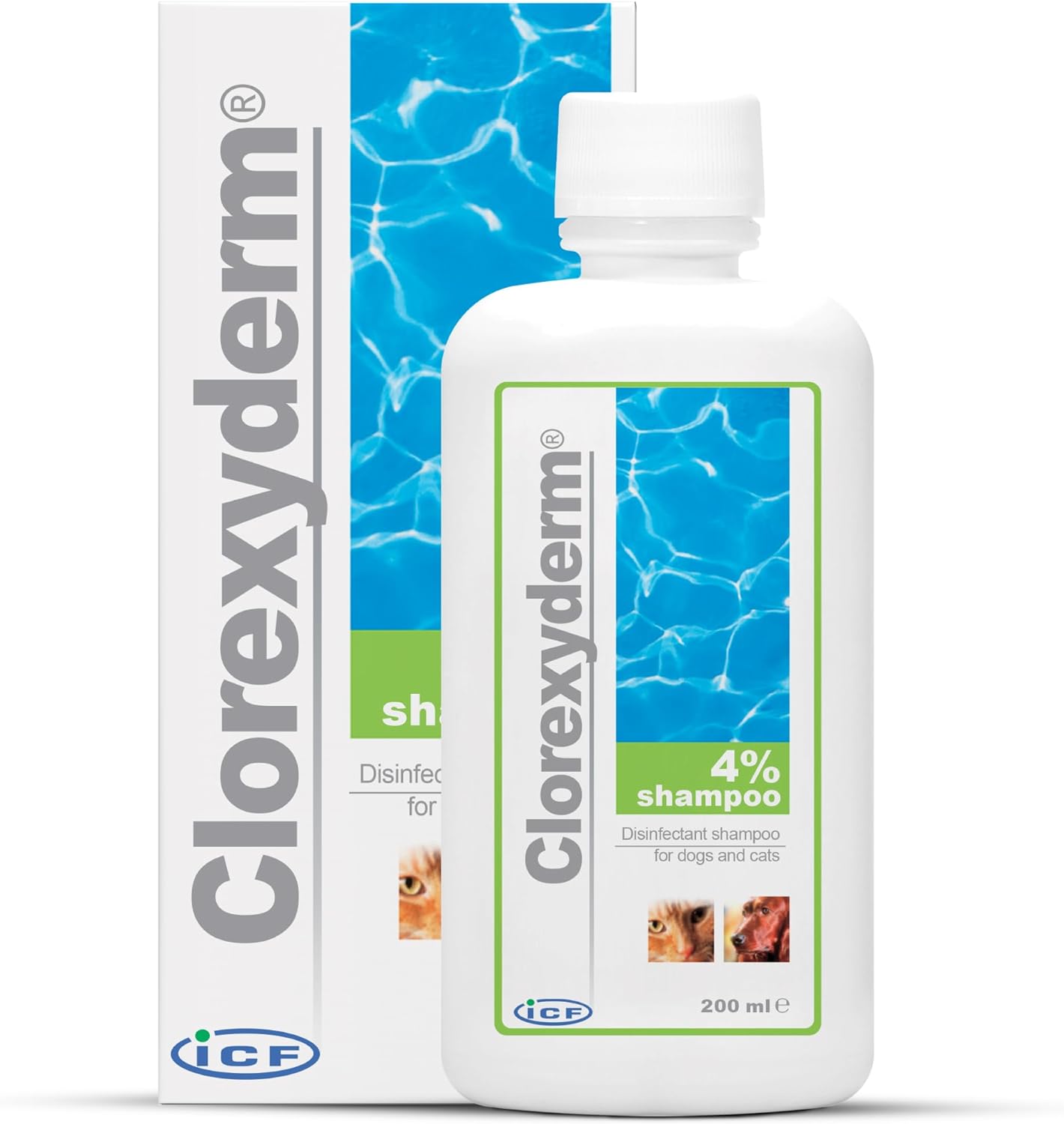 ICF | Clorexyderm Dog Shampoo For Itchy Skin Relief | Anti Itch + Antifungal + A...