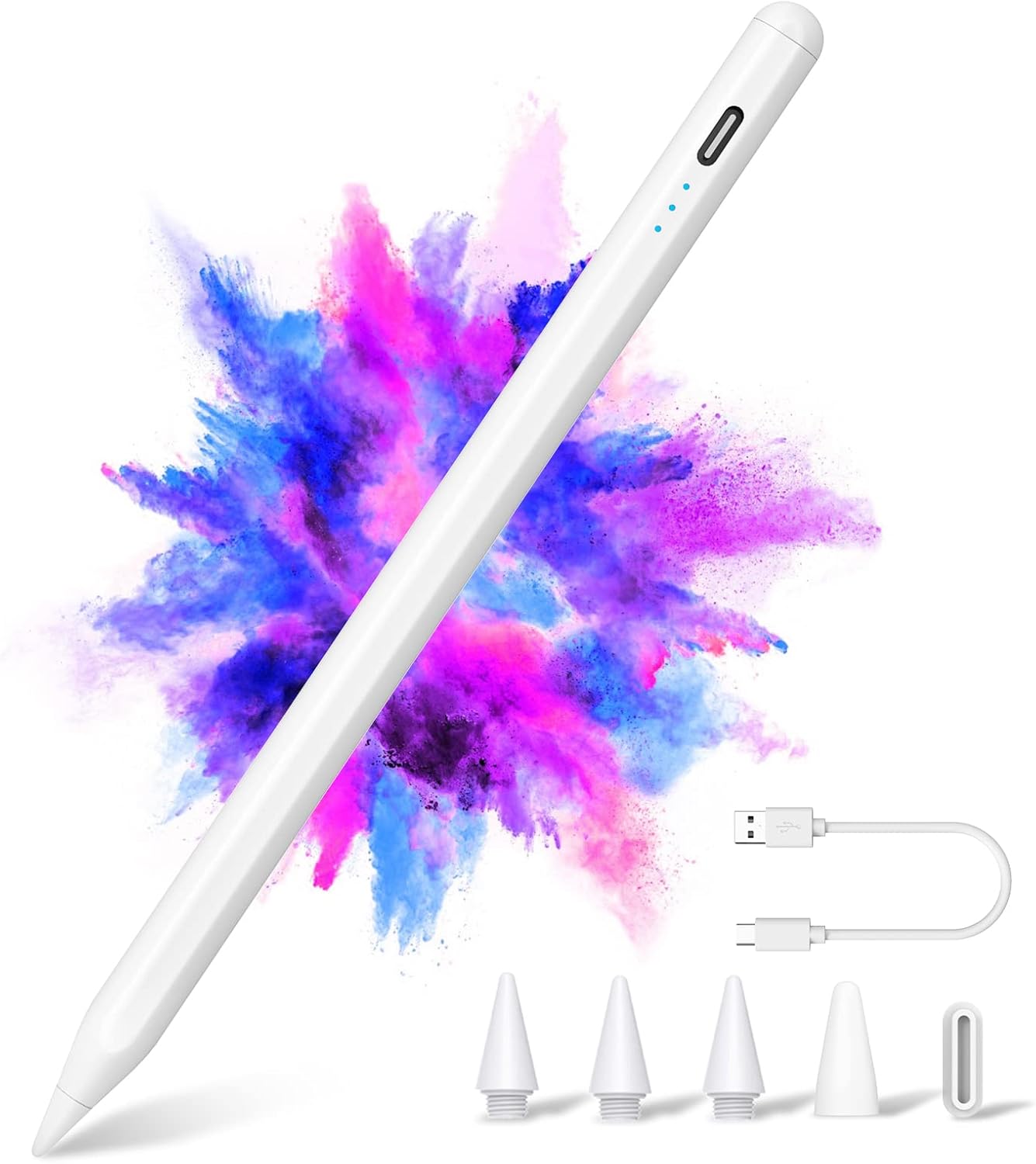 Stylus Pen for Apple iPad 2024-2018, 2X Faster Charge Pencil for iPad 10th/9th-6...