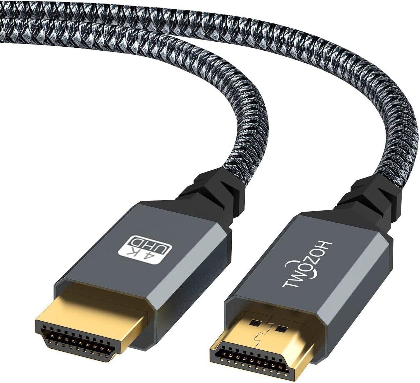 Twozoh HDMI 2.0 Cable 1M, High Speed Braided HDMI to HDMI Lead support 4K/60HZ 1...