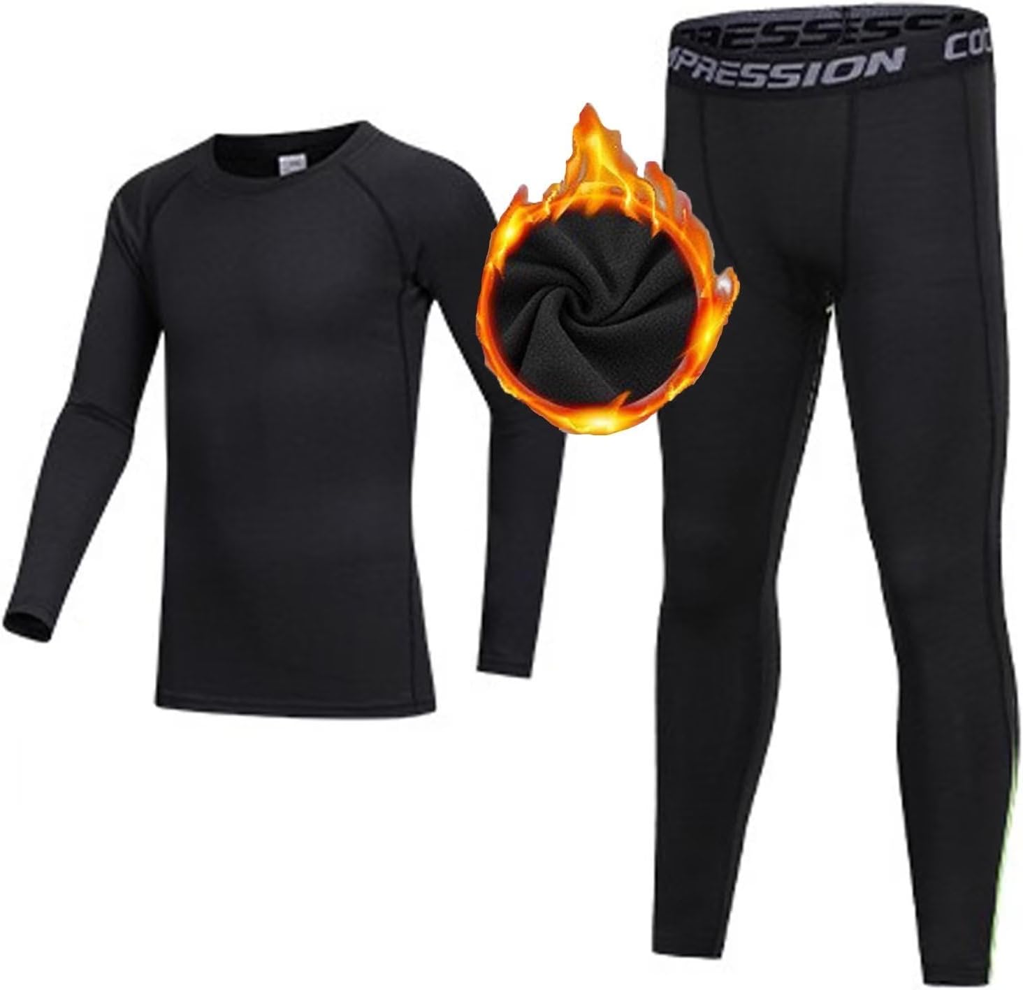 Gavena Kids Thermal Base Layer Set Boys Compression Sets Children Gym Sport Comp...