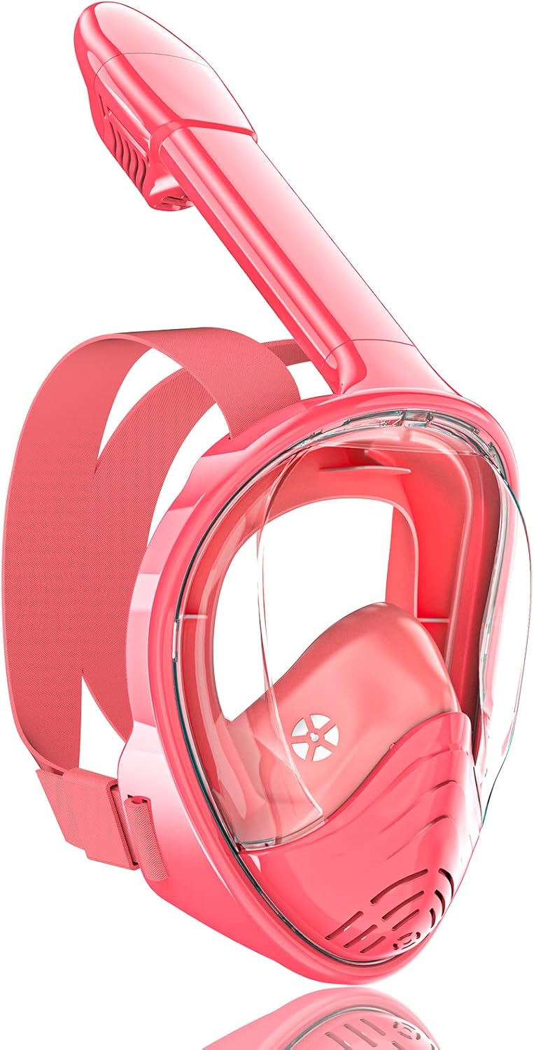 QingSong Kids Snorkel Mask Full Face, Snorkeling Set with Camera Mount, Foldable...