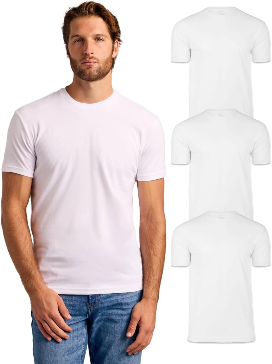 True Classic Mens T-Shirts - Short Sleeve Crew Neck Plain Novelty T Shirt for Me...