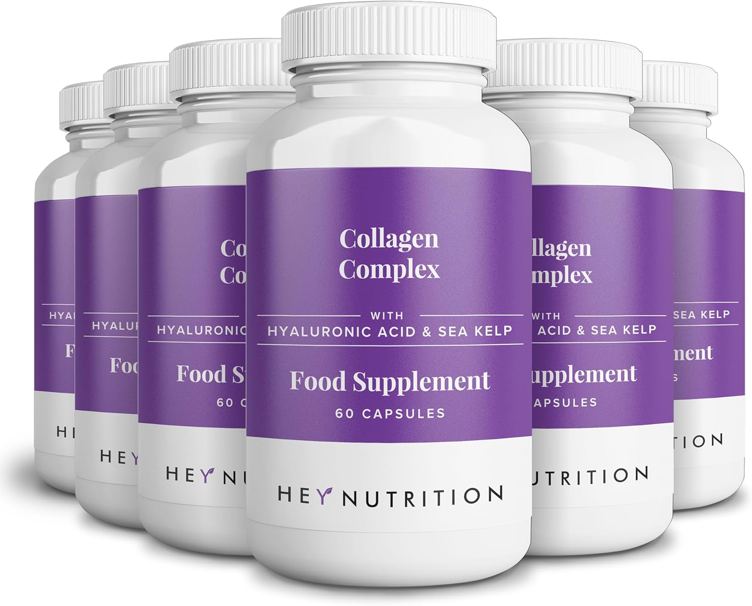 Hey Nutrition Collagen Complex Hyaluronic Acid & Sea Kelp Vitamin E, C, Biotin -...