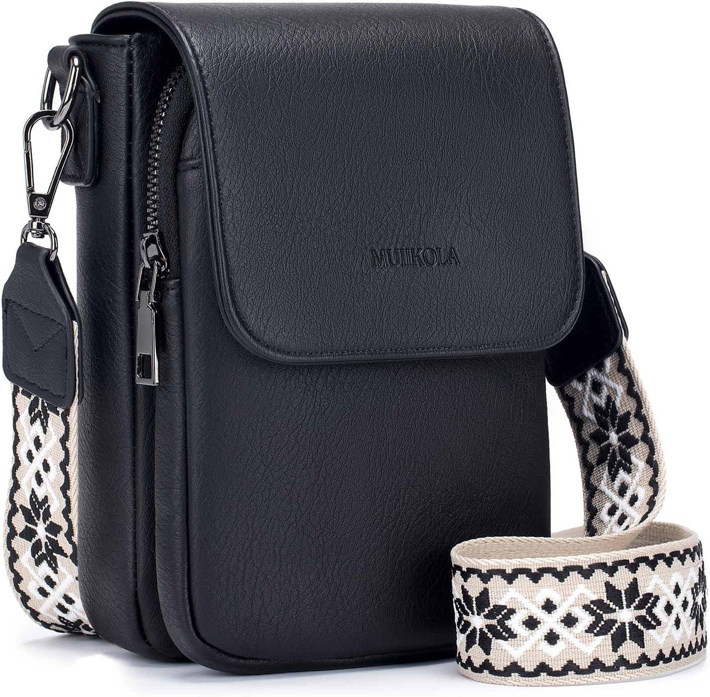 MUIIKOLA Small Phone Shoulder Bag，PU Leather Women's Cross body Bags Handbag wi...