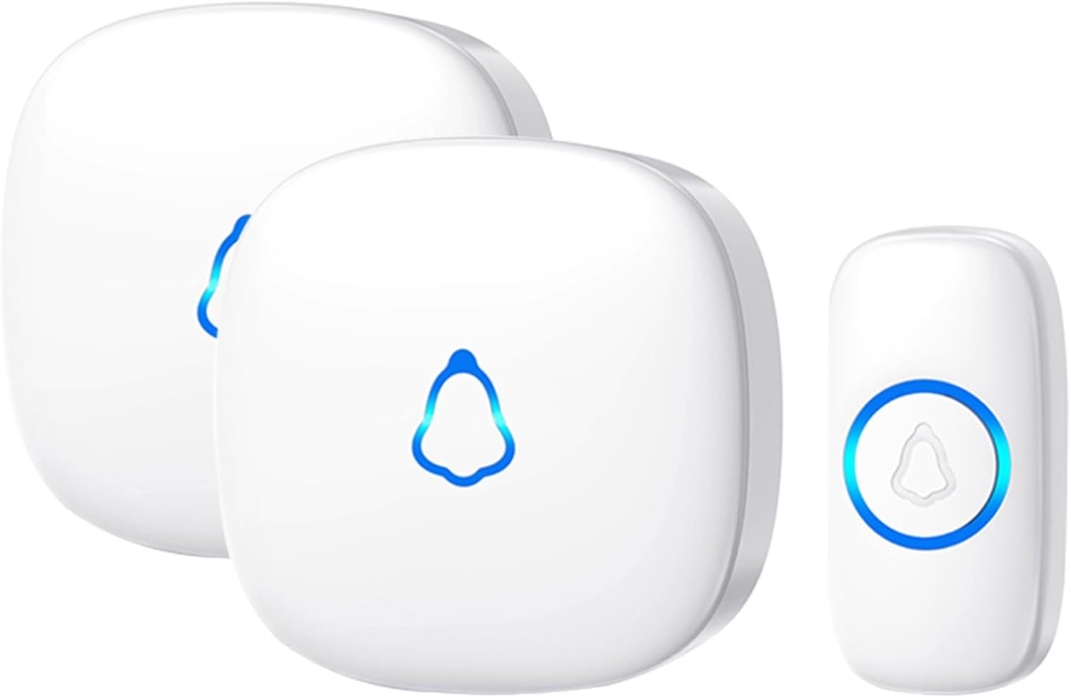 SECRUI Wireless Doorbell, Waterproof Plug in Doorbell with 2 Receivers Cordless...