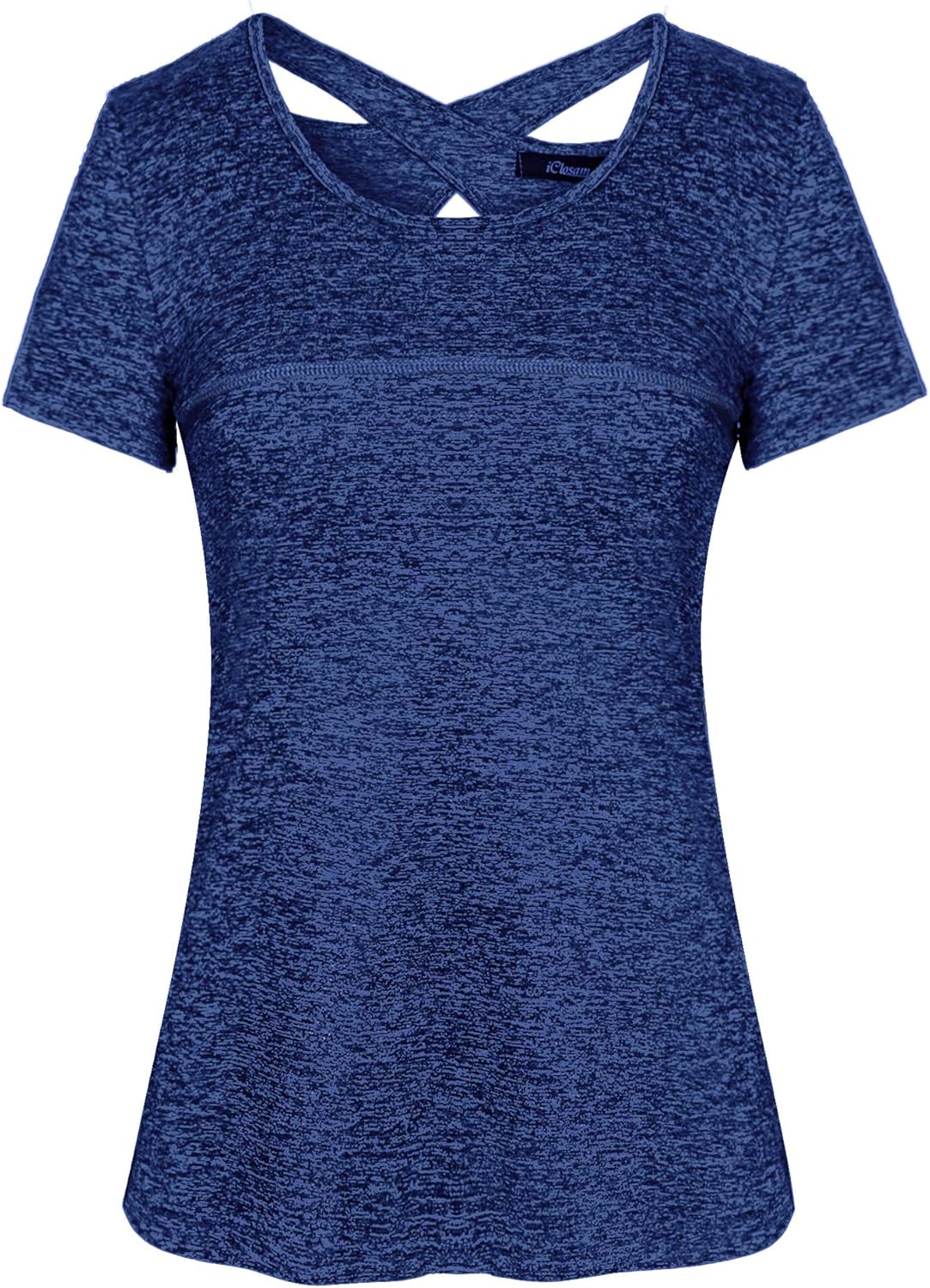 iClosam Women's Tunic T-Shirt Gym Top for Running Athletic Clothes Casual Wear Y...