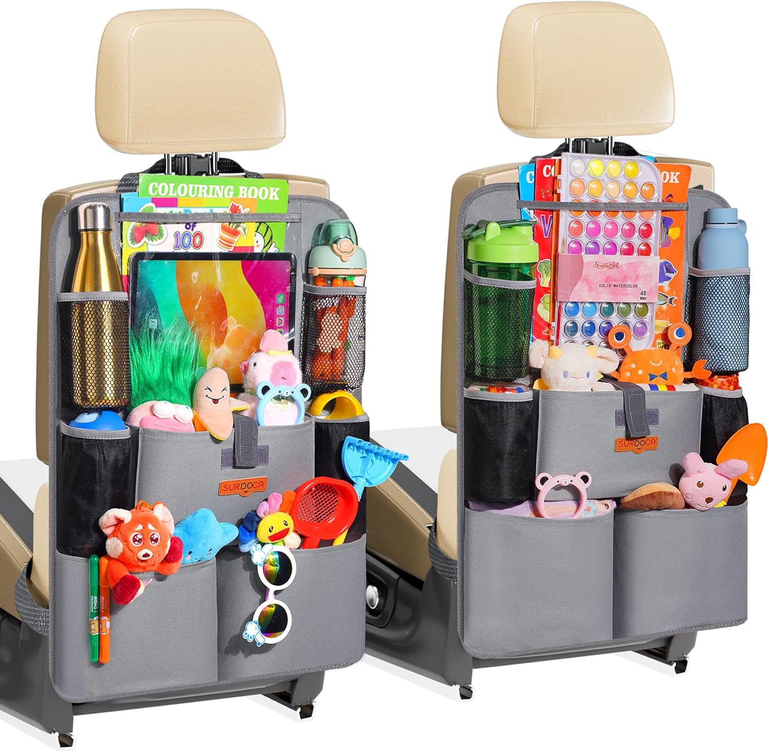 SURDOCA Car Organiser Car Seat Organiser - 4th Generation Enhanced Car Organiser...