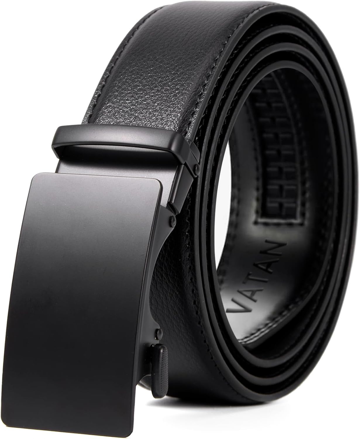 VATAN Men's Belt Leather Ratchet Belt for Men Dress Casual Every Day with Adjust...