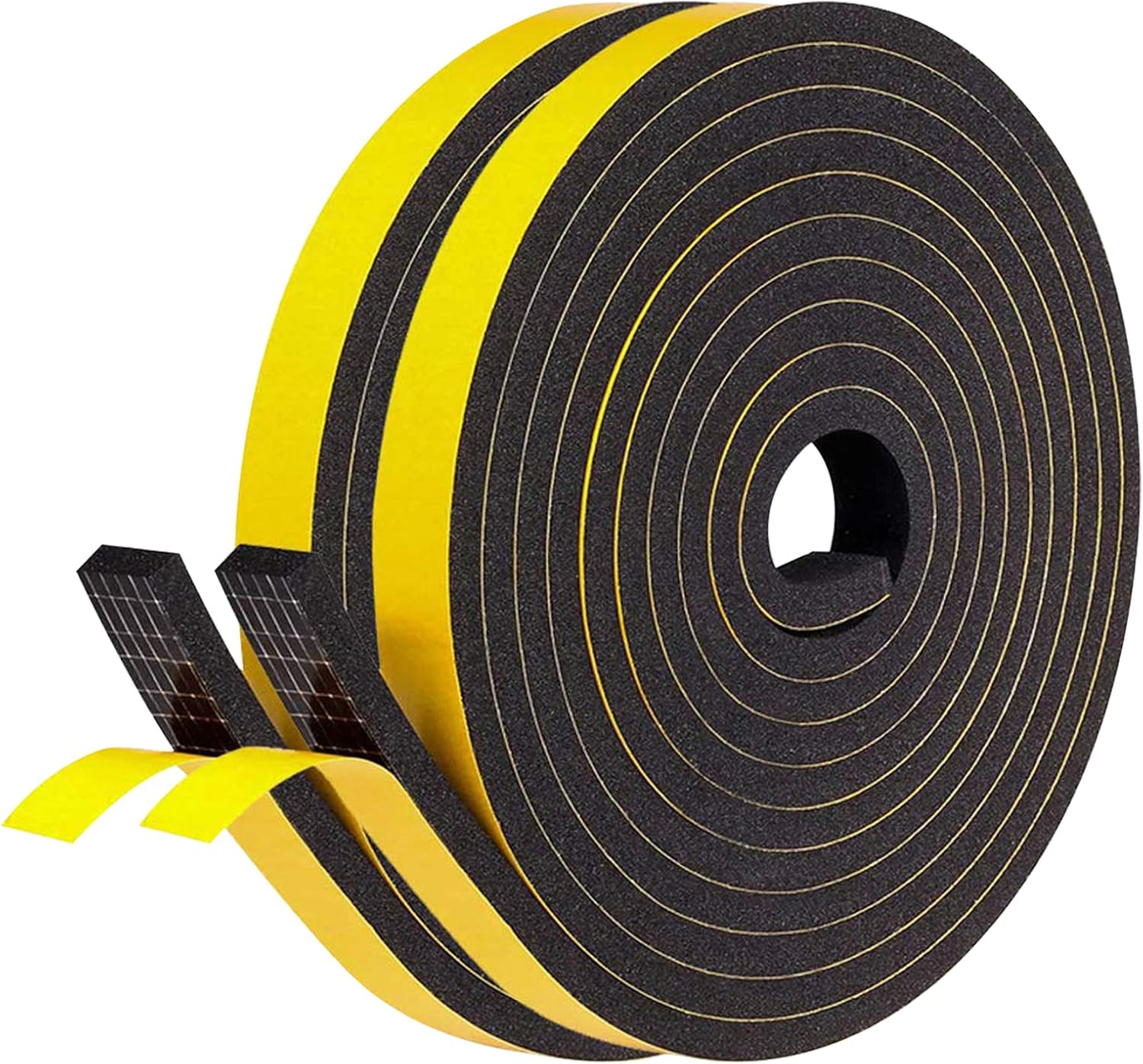 fowong Draft Excluder for Doors, Weather Stripping Door Seal Strip 2 Rolls 12 mm...