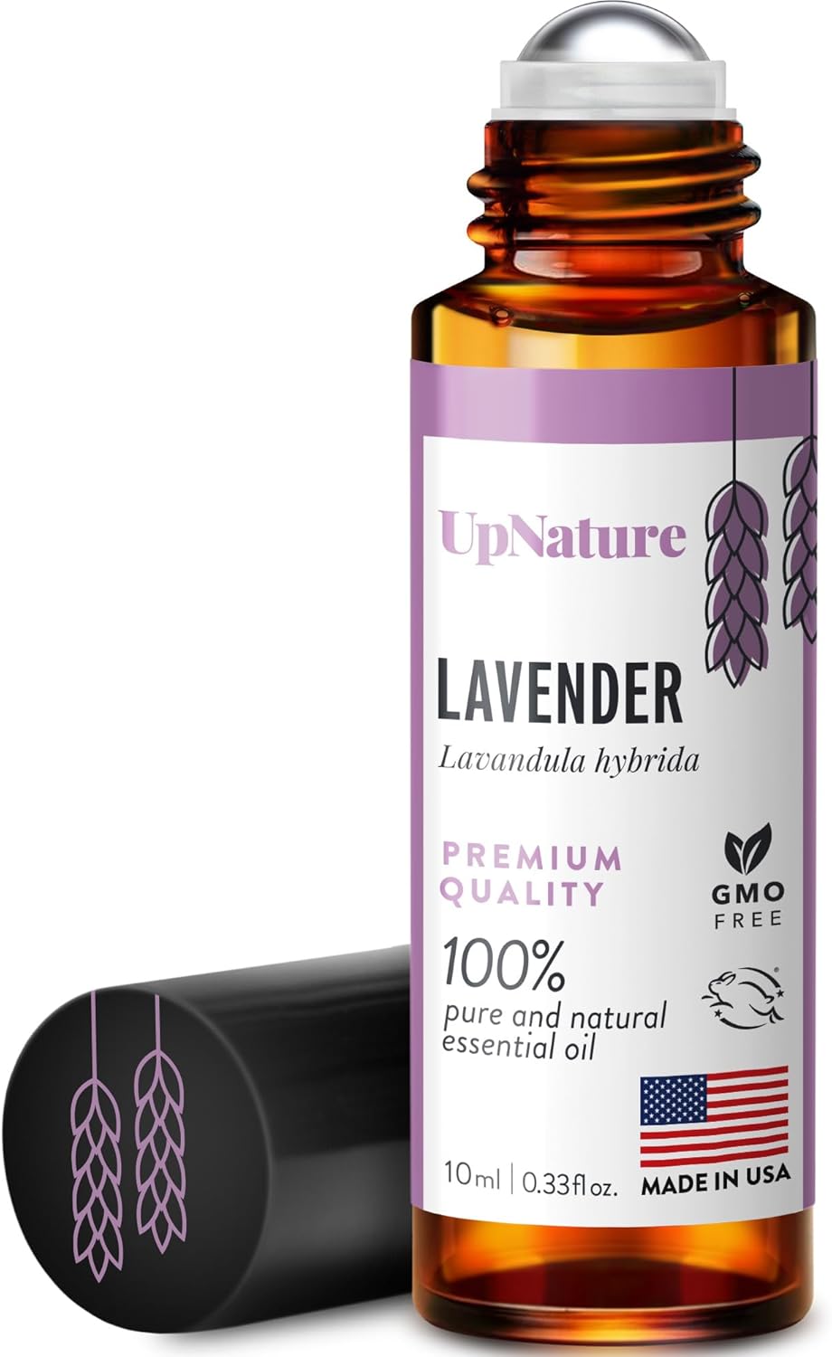 UpNature Lavender Essential Oil Roll On - 100% Pure Lavender Oil for Skin & Arom...