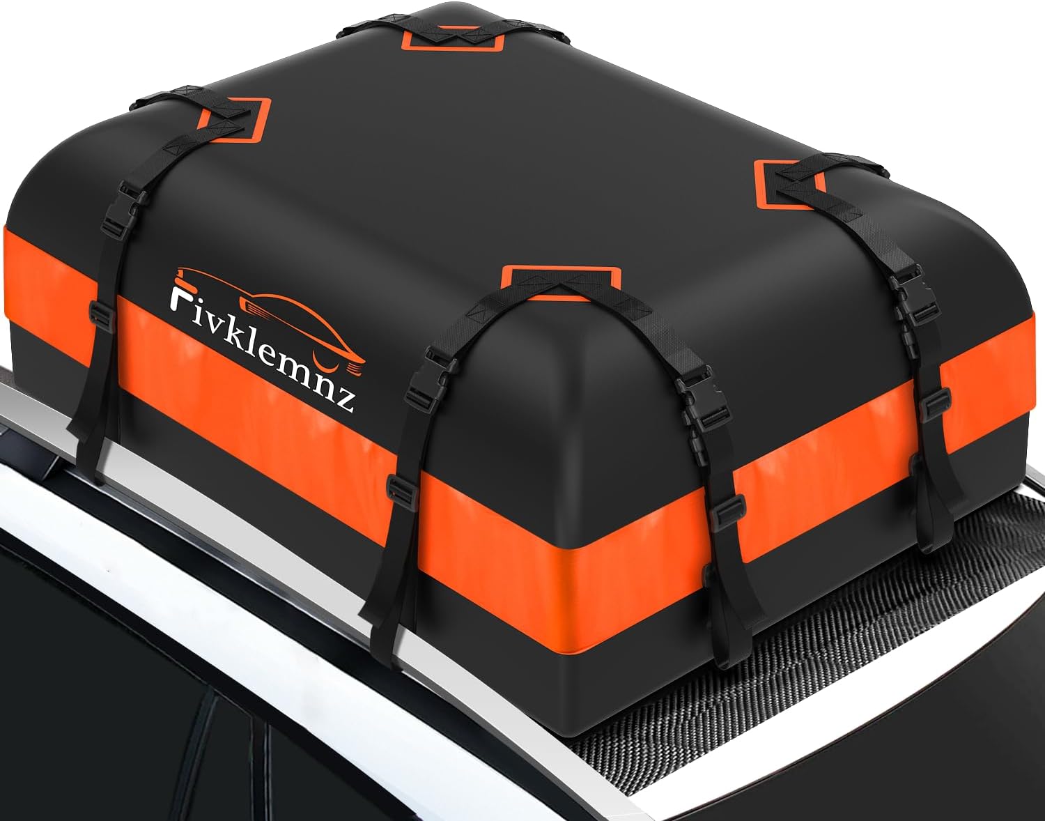 FIVKLEMNZ Car Rooftop Cargo Carrier Roof Bag Waterproof for All Top of Vehicle w...