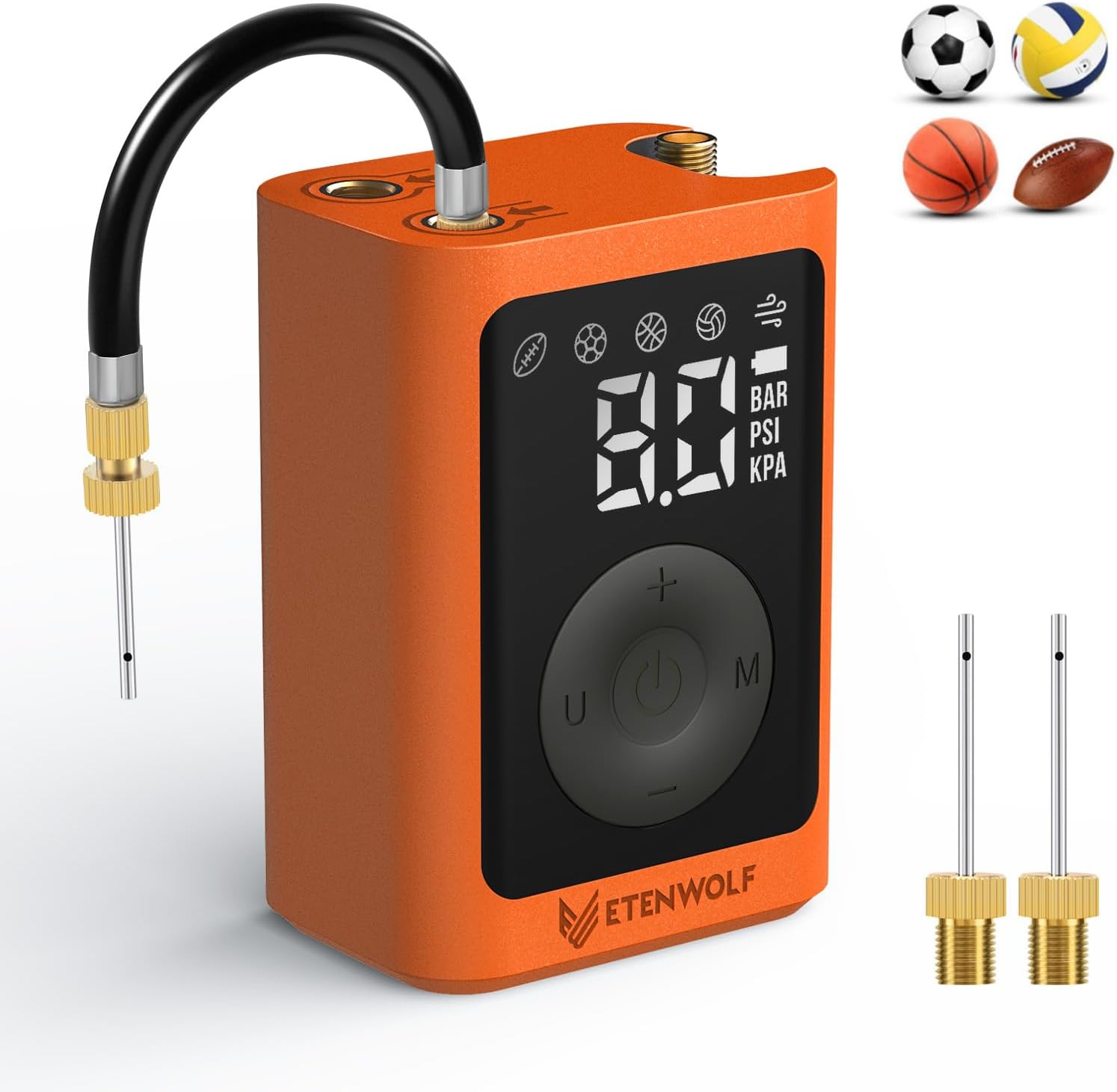 ETENWOLF P300 Plus Ball Pump, Electric Basketball Pump Inflation and Deflation,...