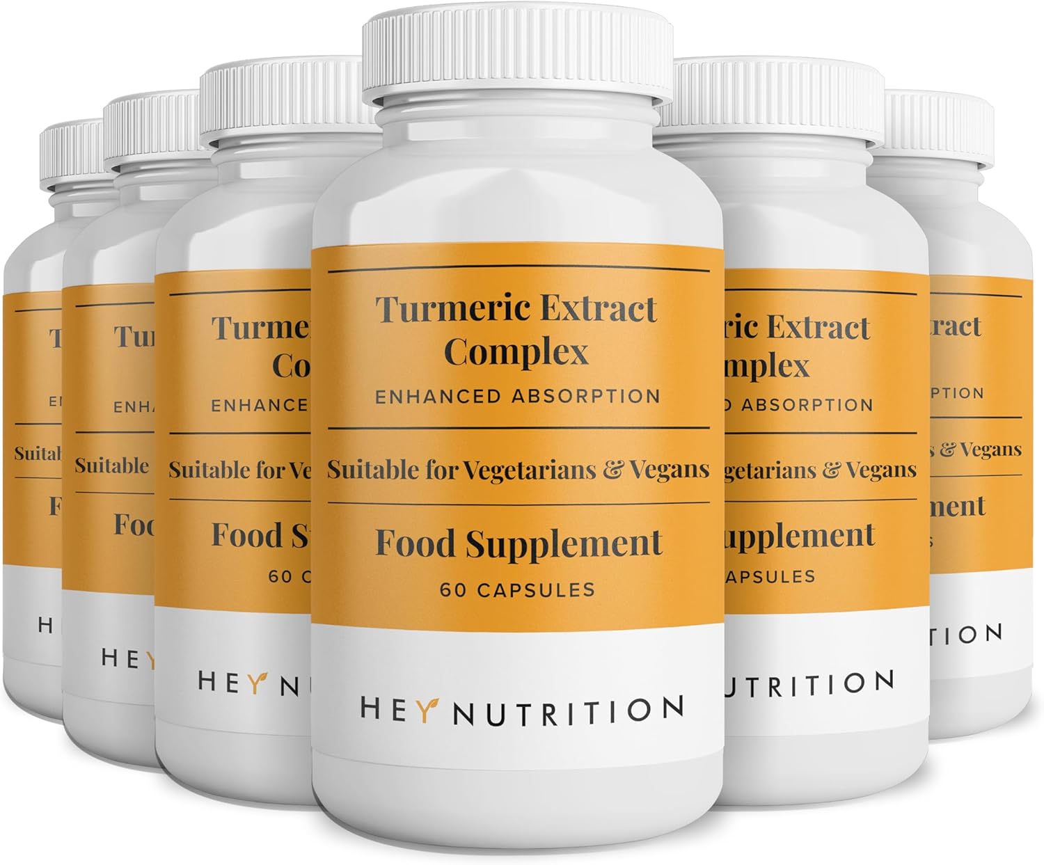 Hey Nutrition Turmeric Extract Complex - Vitamin D3 & C, Black Pepper Extract -...