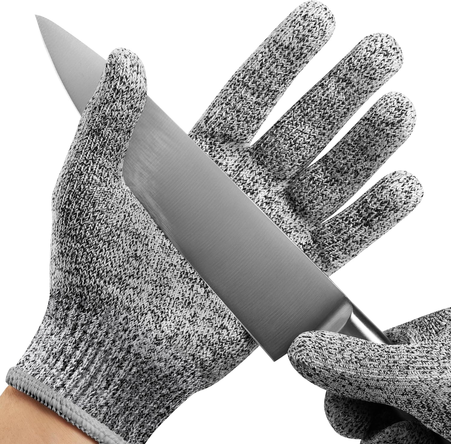 NoCry Premium Cut Resistant Gloves Food Grade — Level 5 Protection; Ambidextrous...