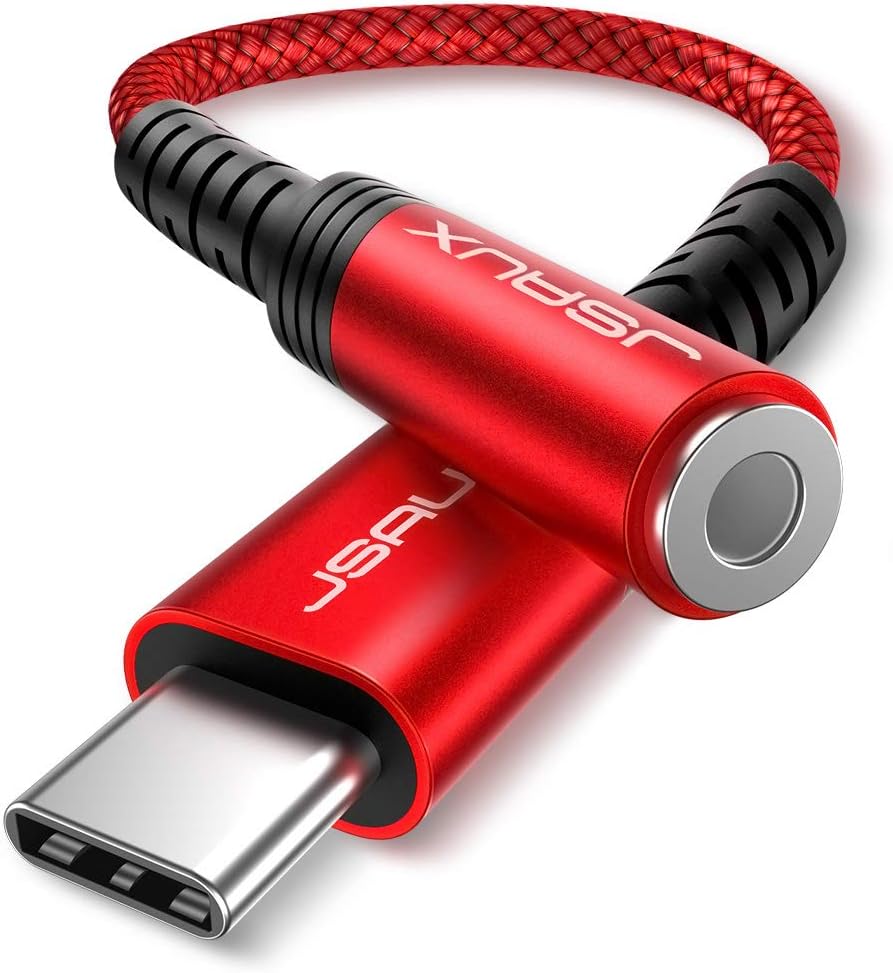 JSAUX USB C to 3.5mm Headphone Jack Adapter, Type C to 3.5mm Aux Compatible with...