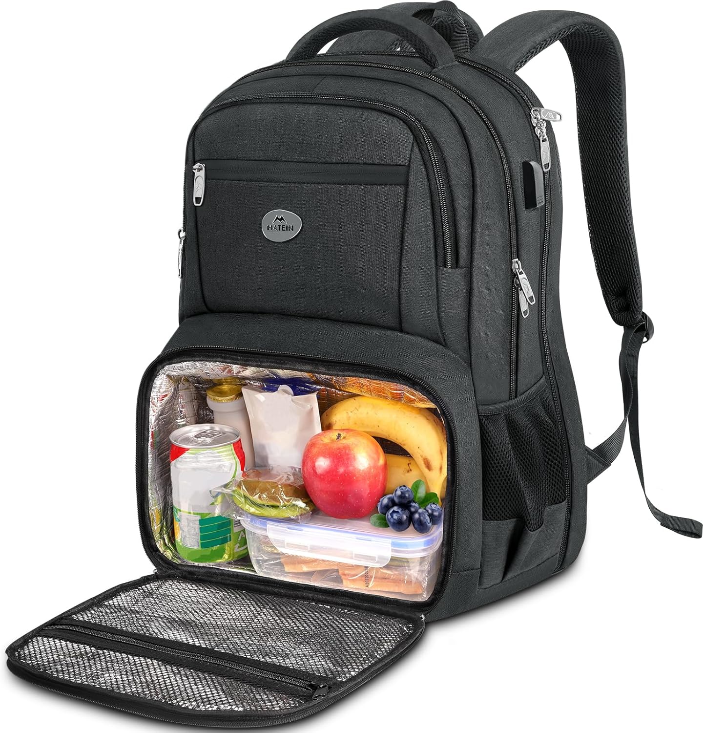 MATEIN 17 Inch Laptop Backpack, TSA Large Travel Backpack with Lunch Box, Anti-T...