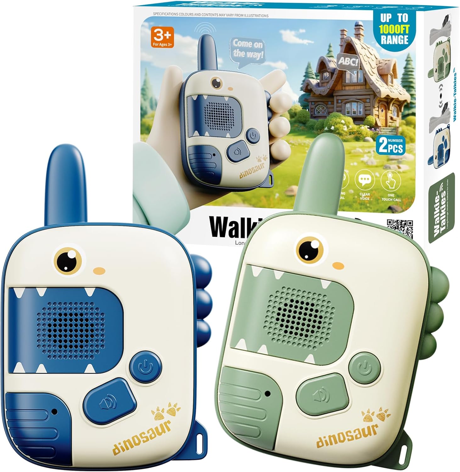 Kids Walkie Talkies Toys for Boys:Dinosaur Toys 2 Pack Birthday Gifts for 3 4 5-...