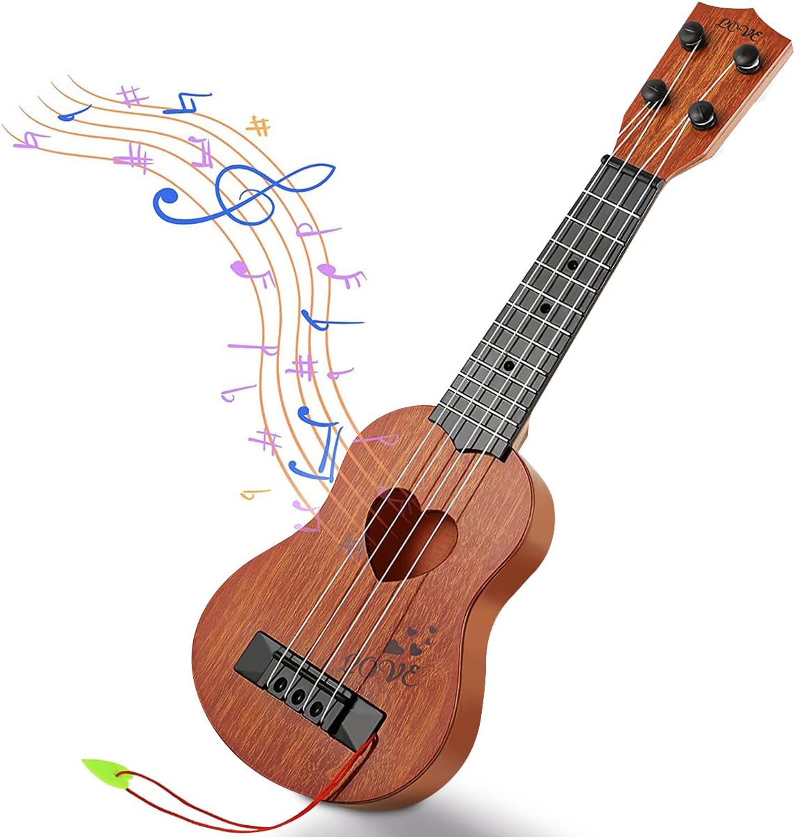 TODARRUN Kids Toy Musical Ukulele Guitar Classical Instrument with 4 Adjustable...