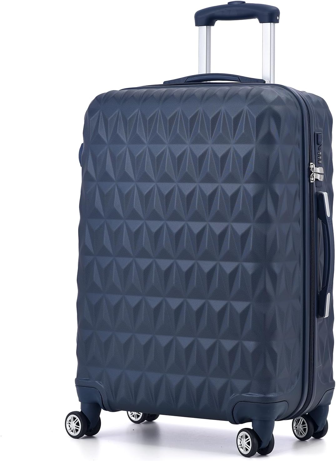 CMY Lightweight 4 Wheel ABS Hard Shell Travel Trolley Luggage Suitcase Set, Medi...