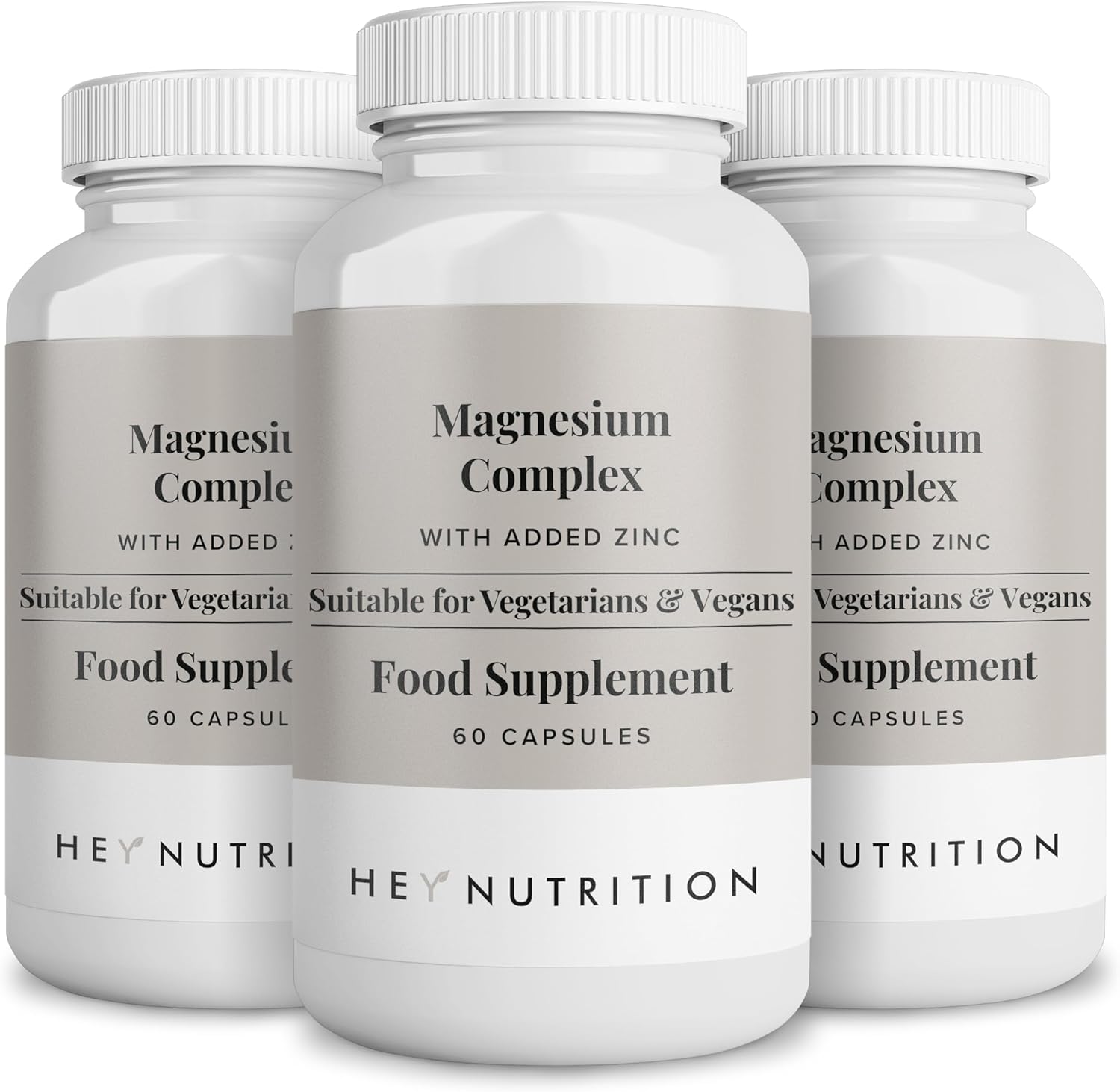 Hey Nutrition Magnesium Complex High Strength 205mg Supplement - Zinc, Vitamin D...