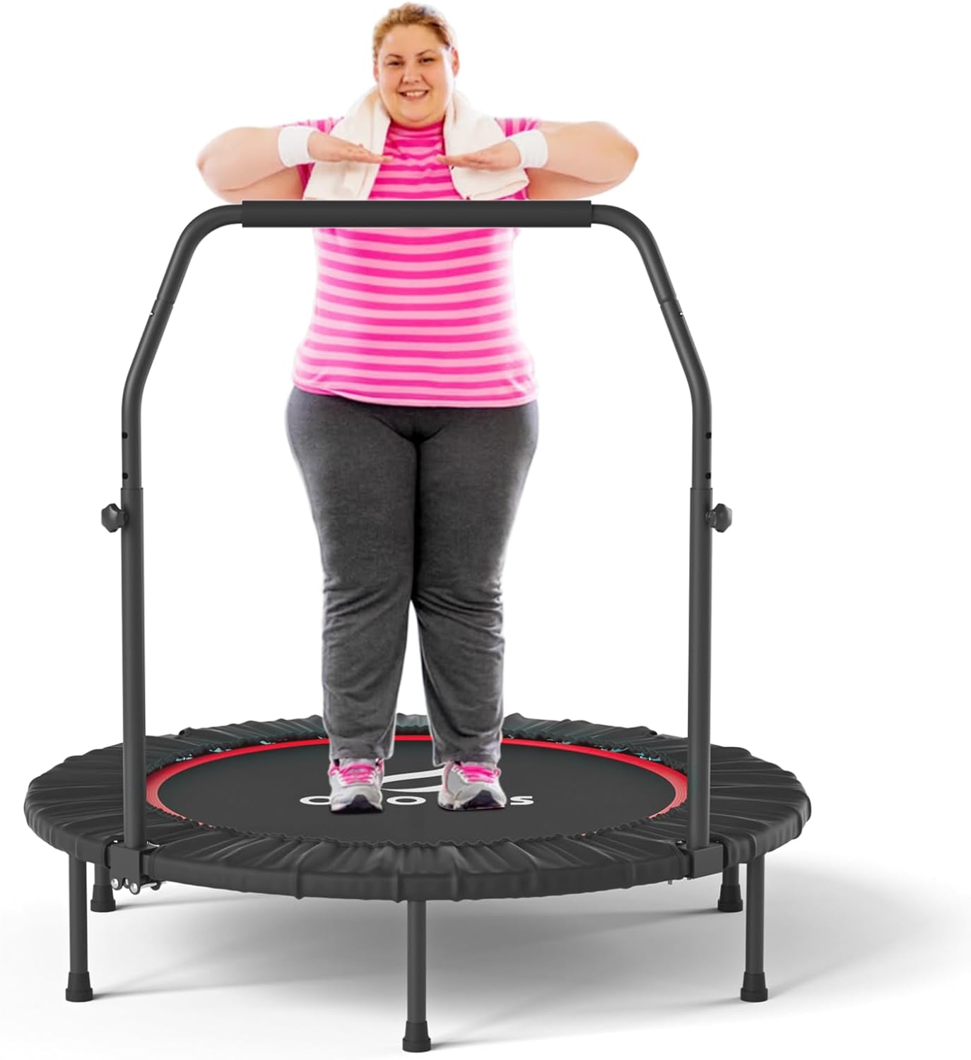 CLORIS 40''/48'' Foldable Fitness Trampoline - Max Load 400lbs / 450lbs, Rebound...